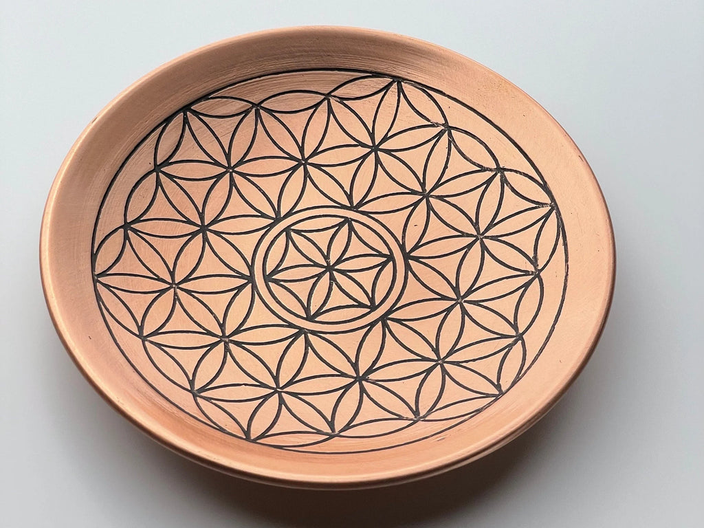 Copper Plate Flower of Life - Lighten Up Shop