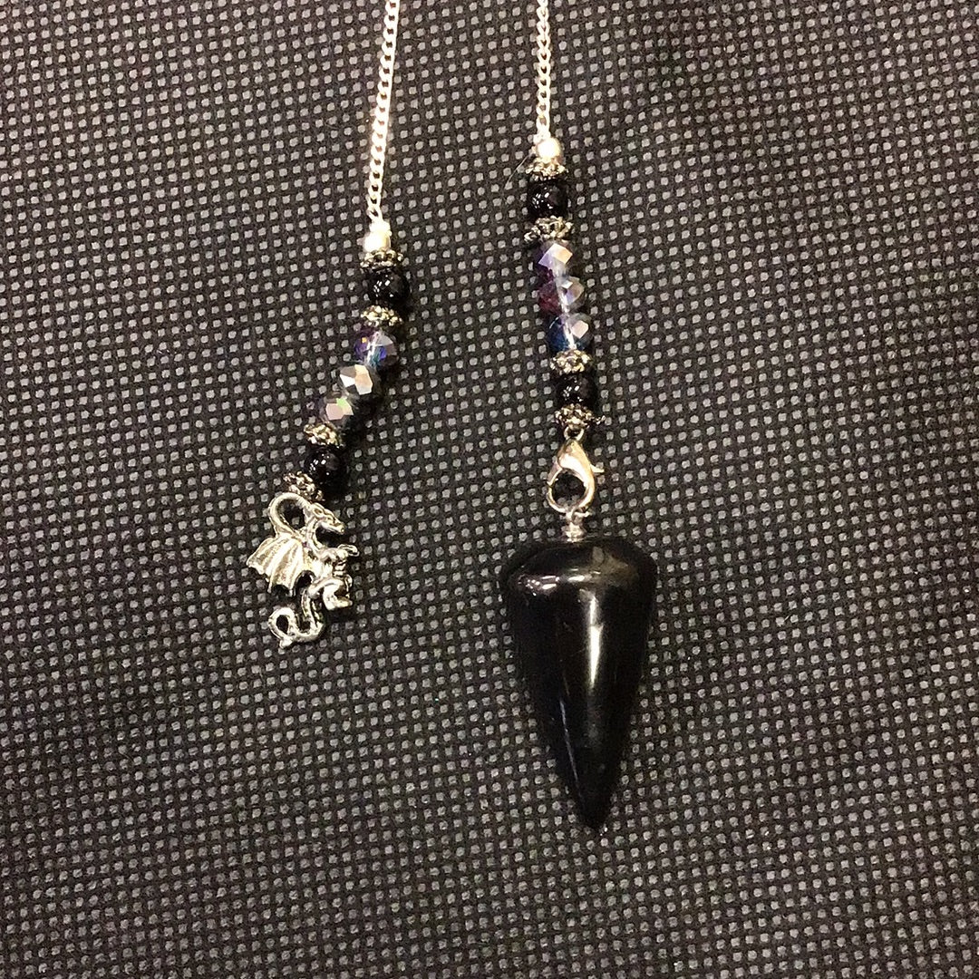 Dragon Shungite Pendulum - Lighten Up Shop