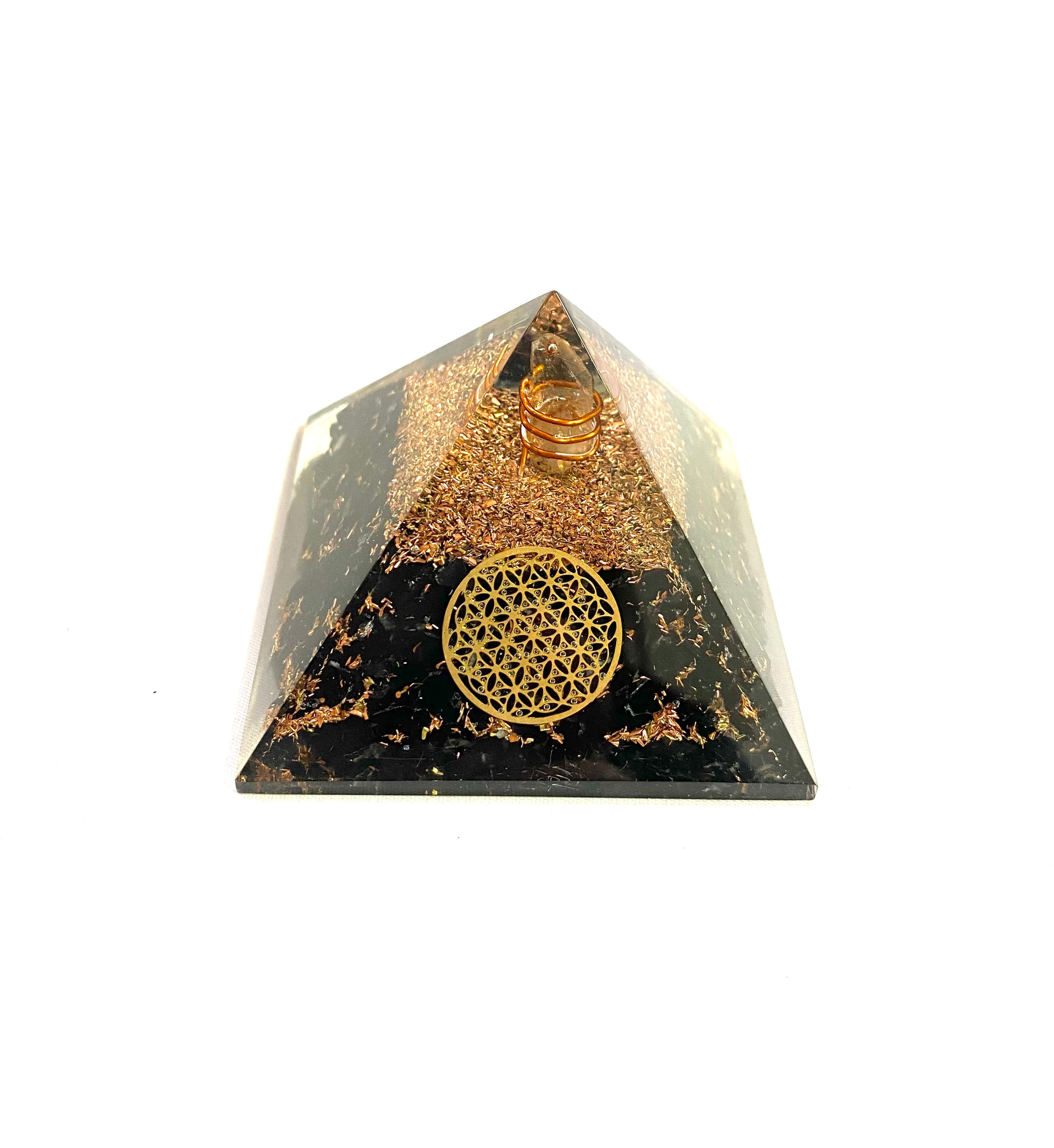 Tourmaline Orgone Generator Pyramid - Lighten Up Shop