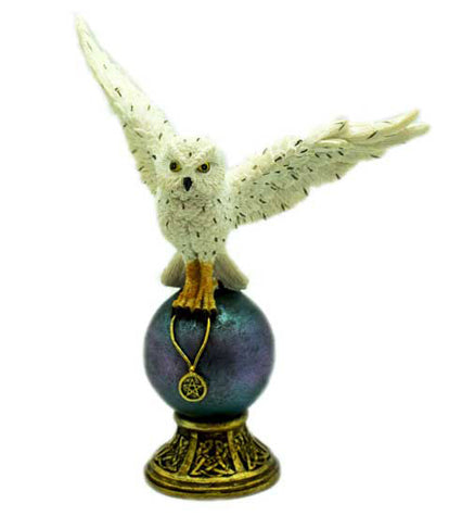 Flying Owl on Orb - Lighten Up Shop