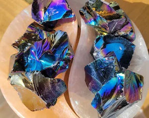 Rainbow Aura Obsidian Rough Loose - Lighten Up Shop