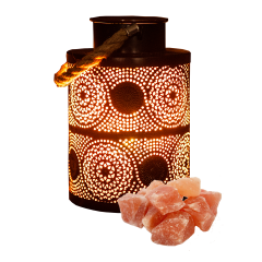 Agra Himalayan Salt Lamp with Plate for Essential Oils - Lighten Up Shop