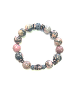 Rhodonite Lava -  Large Bead - Lighten Up Shop