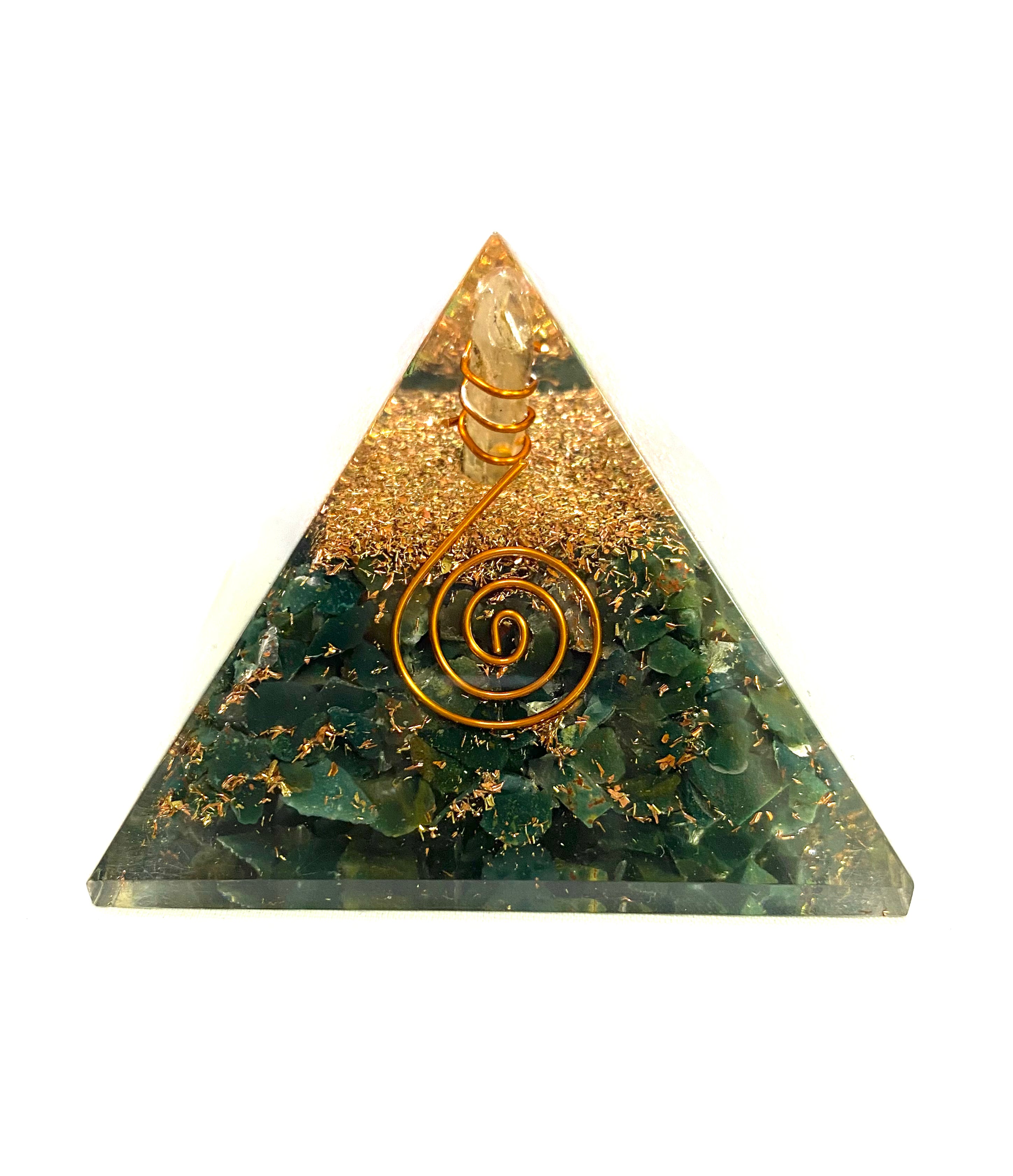 Bloodstone Orgone Generator Pyramid - Lighten Up Shop