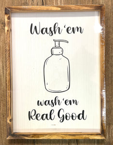 Wash Em’ Bathroom Wall Hanging - Lighten Up Shop