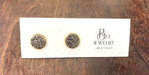 12mm Druzy Styled Earrings - Lighten Up Shop