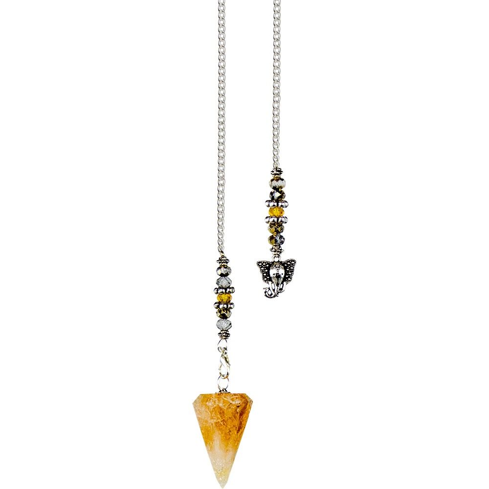 Citrine Elephant Pendulum - Lighten Up Shop