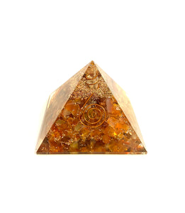 Carnelian Orgone Generator Pyramid - Lighten Up Shop