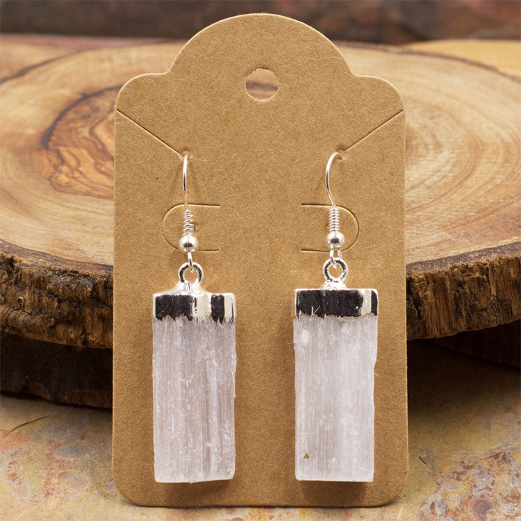 Selenite Earrings - Lighten Up Shop