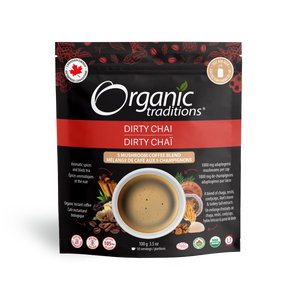 Organic Traditions Dirty Chai - 5 Mushroom Coffee Blend - Lighten Up Shop