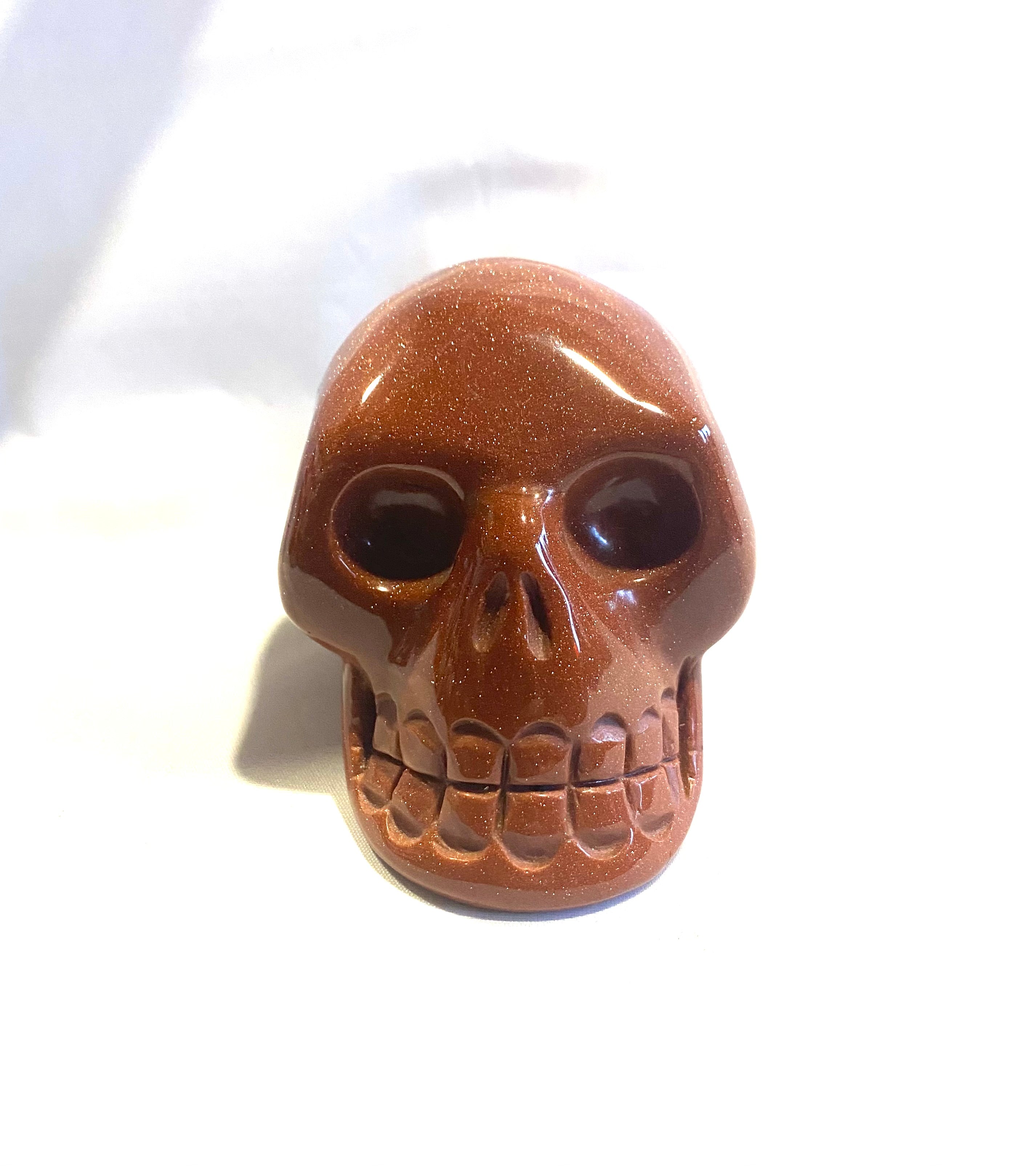 Goldstone Skull - Lighten Up Shop