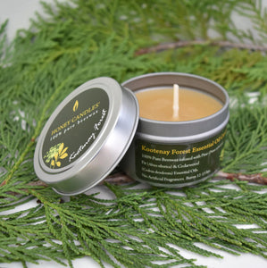 Honey Candles Beeswax Essential Oil Candle - Kootenay Forest - Lighten Up Shop