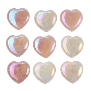 Aura Rose Quartz Heart - Lighten Up Shop