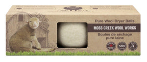 Moss Creek Wool Works Dryer Balls - White - Lighten Up Shop