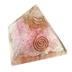 Rose Quartz Orgone Generator Pyramid - Lighten Up Shop